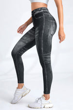 Seamless Denim Print Leggings Jeans