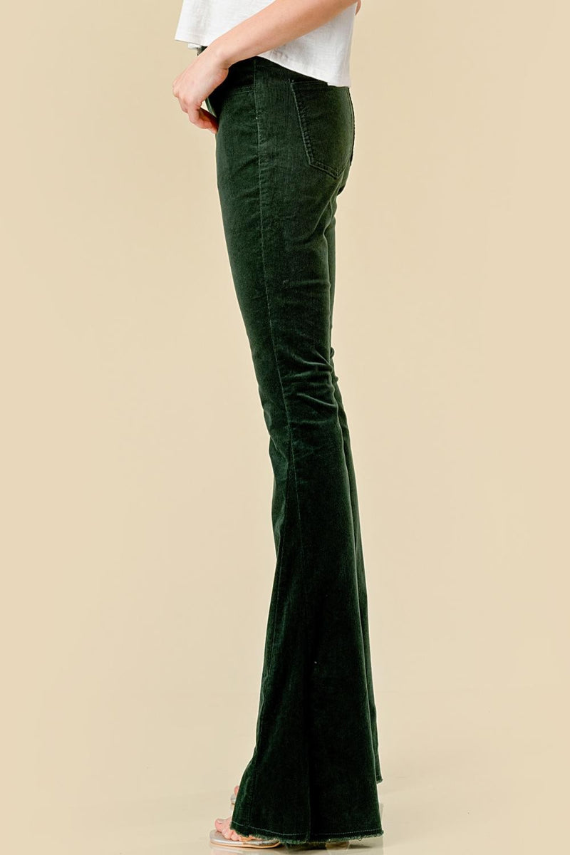CORDUROY PANTS BOOTCUT GREEN