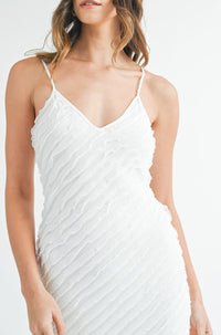 BODYCON ASYMETRICAL MINI RUFFLE MAXI DRESS