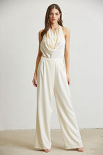 LUXE SATIN JUMPSUIT WHITE