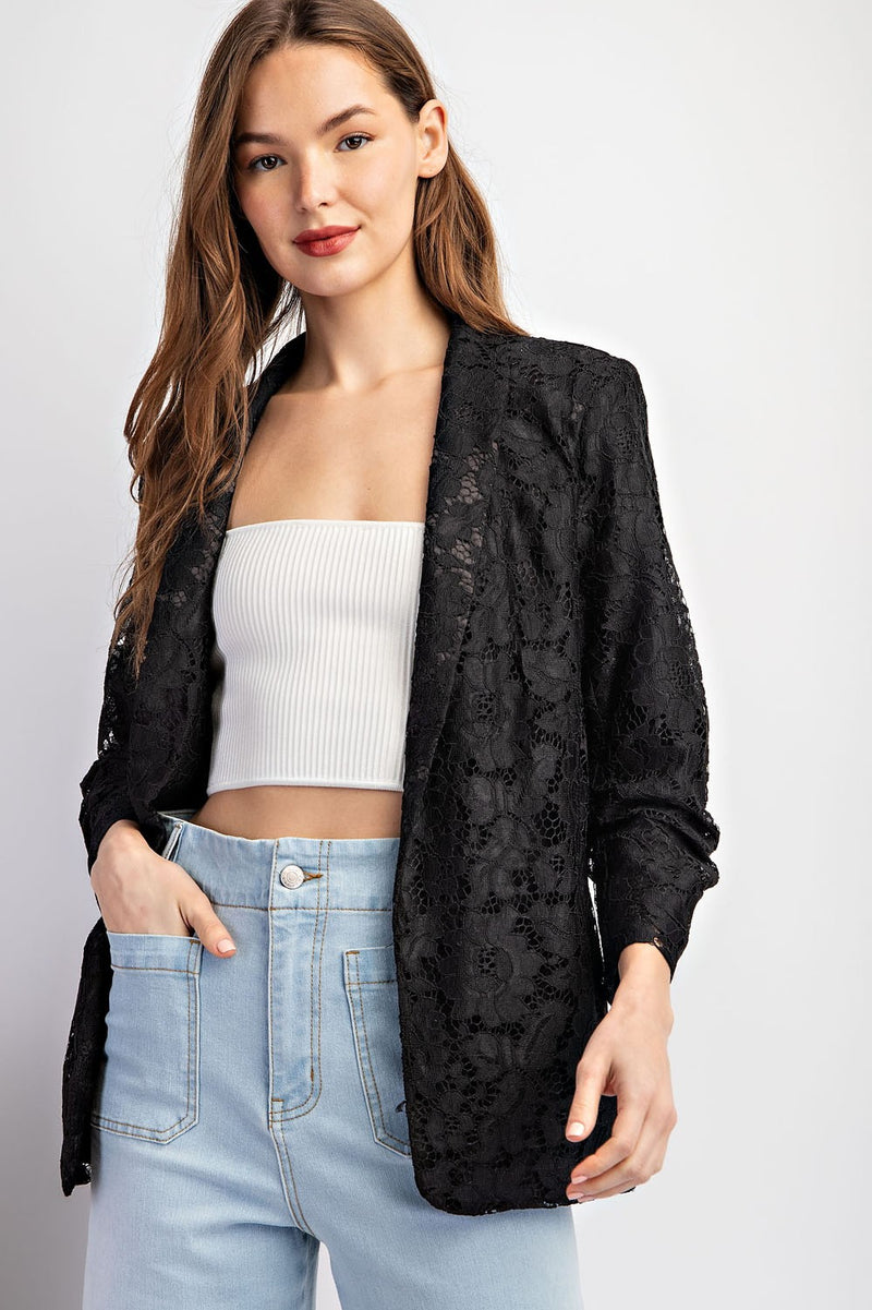 LACE FITTED BLAZER