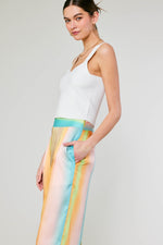 GRADATION PRINT WIDE-LEG PANTS