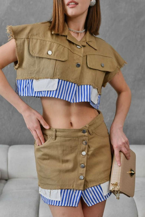 Monroe Cargo Style Skirt Set