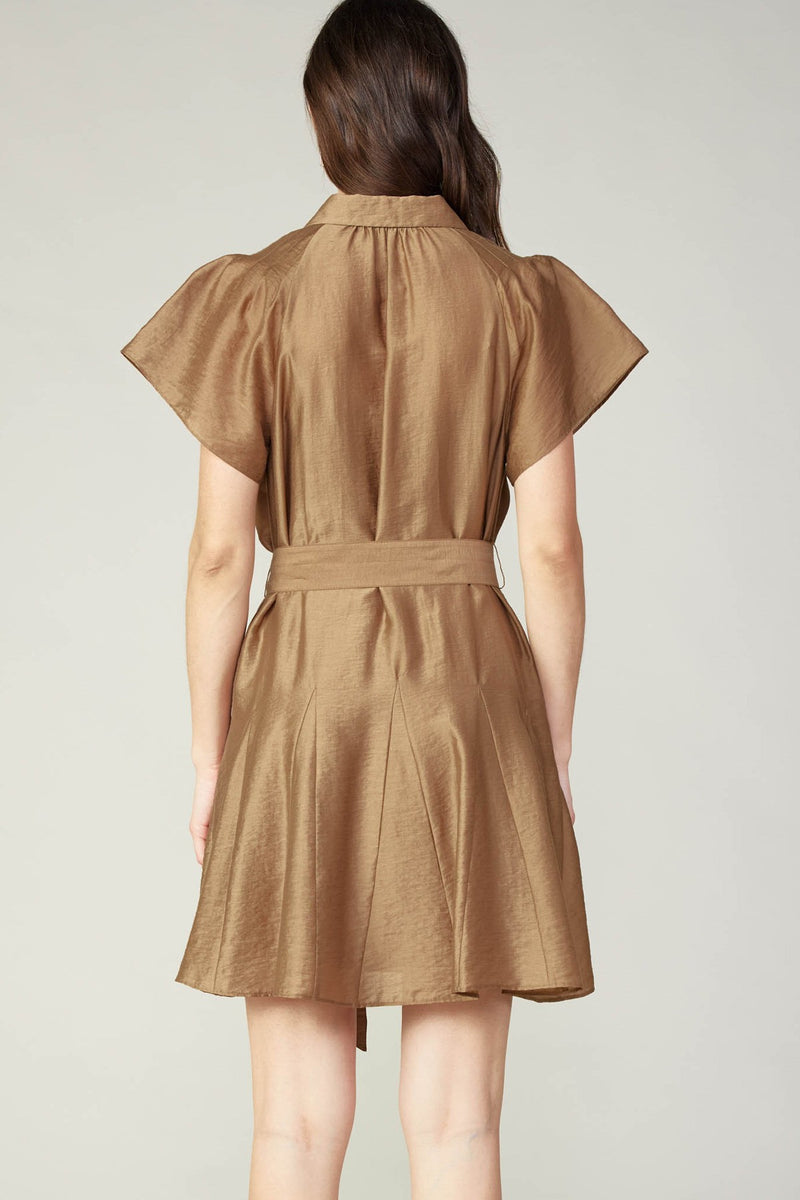 BUTTON-DOWN MIINI SHIRTS DRESS