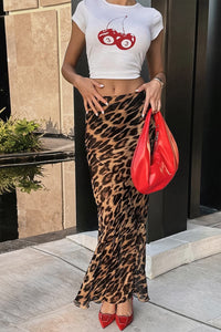 Leopard Print Maxi Skirt