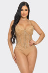 SUNSHINE RHINESTONE BODYSUIT GOLD