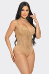 SUNSHINE RHINESTONE BODYSUIT GOLD