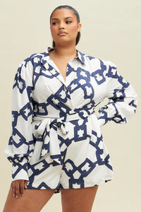 PLUS LINK UP TIE FRONT ROMPER