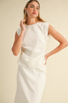 Elegant Draped Sleeveless Top