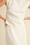 Elegant Draped Sleeveless Top