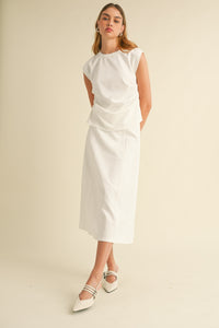 Elegant Draped Sleeveless Top