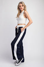 STRIPED STRAIGHT LEG PANTS