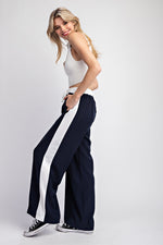 STRIPED STRAIGHT LEG PANTS