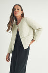 VINTAGE QUILTED VEGAN LEATHER JACKET