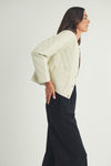 VINTAGE QUILTED VEGAN LEATHER JACKET