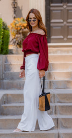 HIGH WAIST WIDE LEG PANTS