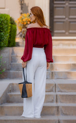 HIGH WAIST WIDE LEG PANTS