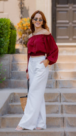 HIGH WAIST WIDE LEG PANTS