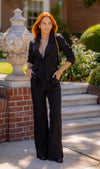 BLAZER SET AND WIDE LEG PANTS