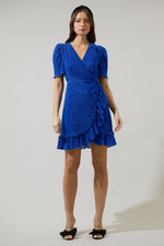 Shimmer Wrap Mini Dress