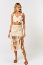 SKIRT WITH ROUND TASSELS