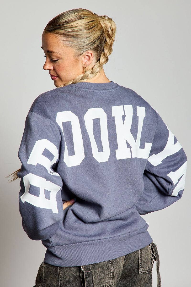 Brooklyn Back Puff Print Front Embrodiery