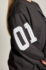 NY BASEBALL PUFF PRINT PATCH FLEECE