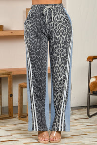 TRACK LEOPARD PRINT PANTS