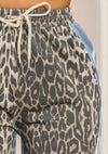 TRACK LEOPARD PRINT PANTS