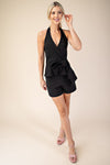 Halter Wrap Bow-Tie Top – Classic Black