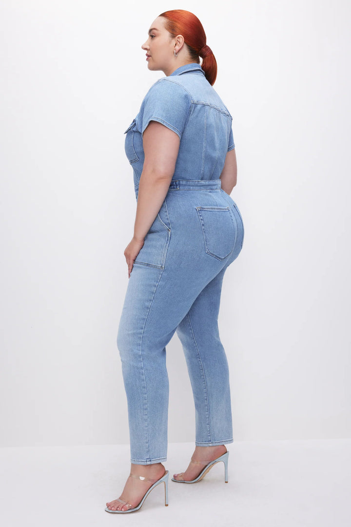 CURVY DENIM JUMPSUIT