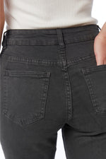 STRAIGHT MARINE STYLE JEANS WITH GOLDEN BUTTONS DETAILS GRAY