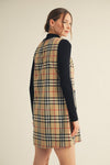Plaid Pocket Sleeveless Dress