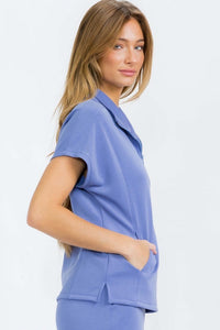 Half Zip Short Sleeve Athleisure Top