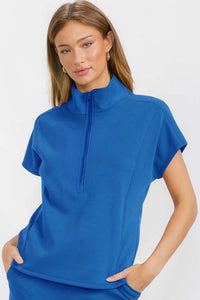 Half Zip Short Sleeve Athleisure Top