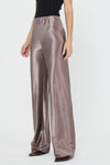 Satin Wide Leg Pants - Mocha