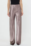 Satin Wide Leg Pants - Mocha