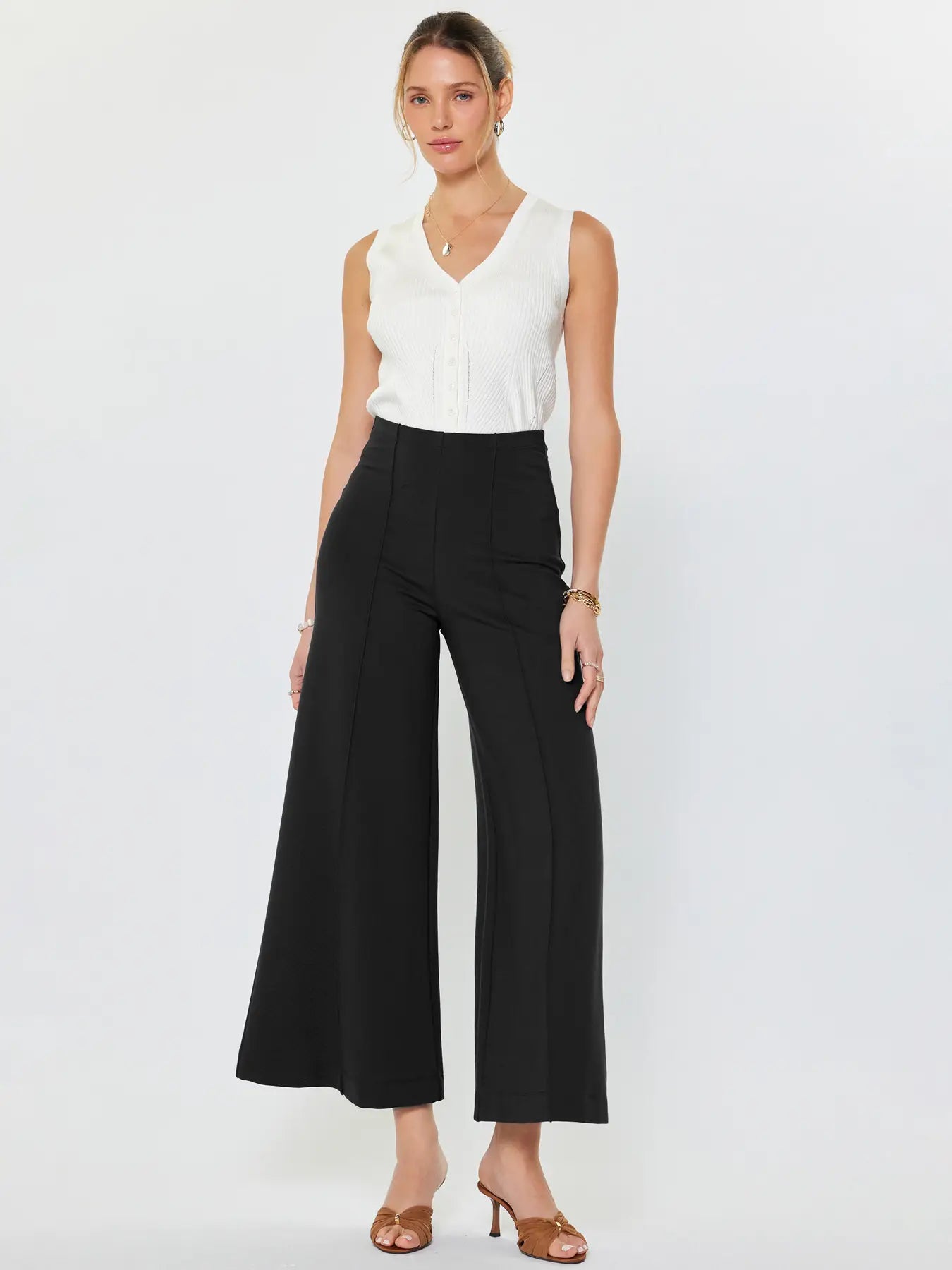 Black High Waist Wide Leg Pants