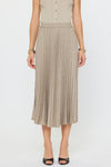 Barley Pleated Knit Midi Skirt