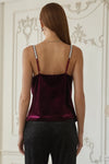 Burgundy Velvet Cami Top