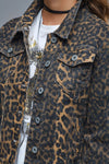 Leopard Print Denim Jacket