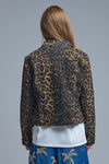 Leopard Print Denim Jacket