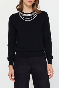 Embellished Crew Neck Sweater
