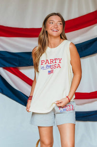 Party in the USA Patriotic Graphic Tank Top
