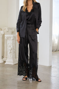 Satin Blazer with Lace