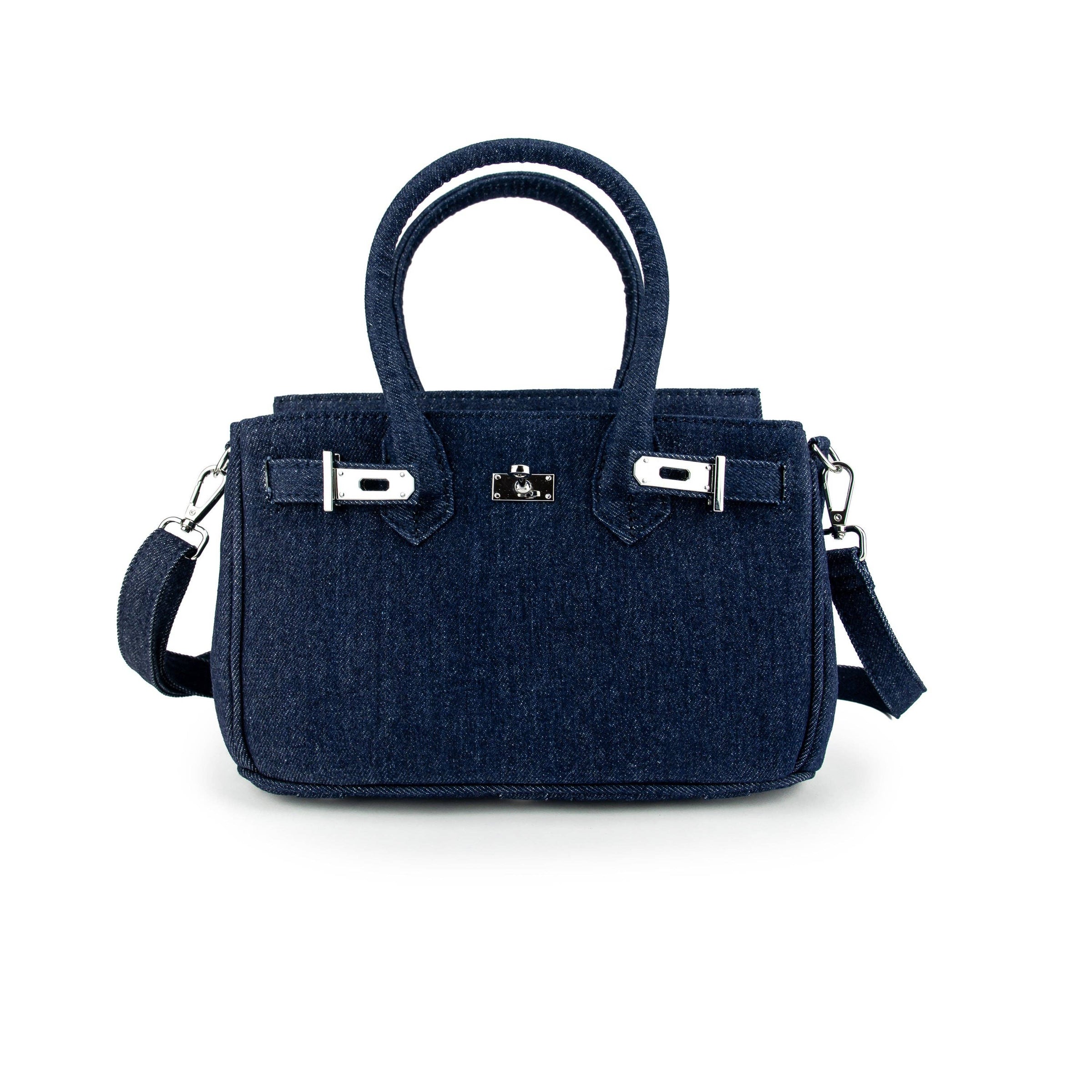 Denim Tote Dark Indigo Blue Small