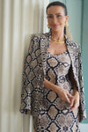 Animal Print Slip Midi Dress
