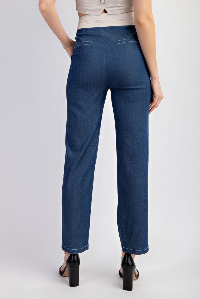 CHALLIS STRAIGHT LEG PANTS