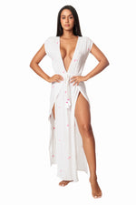 Siesta maxi cover-up with side slits