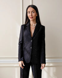 Black Starry Night Tailored Blazer